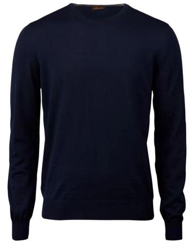 Stenströms Merino crew neck sweater - Blau