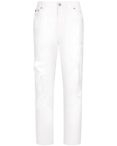 Dolce & Gabbana Slim-Fit Jeans - White