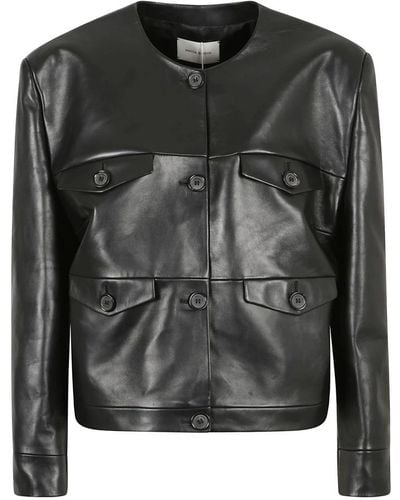 Magda Butrym Leather Jackets - Black