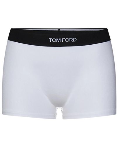 Tom Ford Boxers blancos con cinturilla acanalada