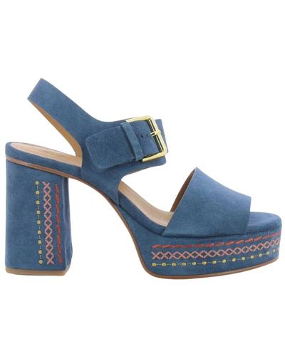 See By Chloé Shoes > sandals > high heel sandals - Bleu
