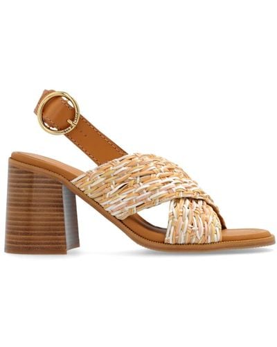 See By Chloé Shoes > sandals > high heel sandals - Métallisé