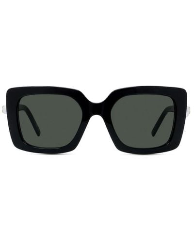 Givenchy Rechteckige sonnenbrille mit perlen und strass - Schwarz