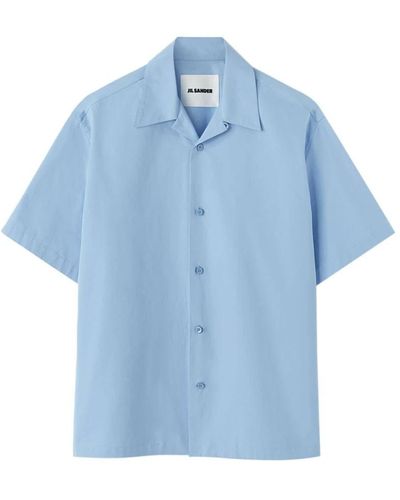 Jil Sander Short Sleeve Shirts - Blue