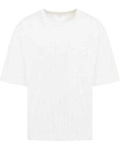 Lemaire Boxy t-shirt in bianco gesso