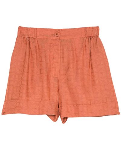 Twin Set Logo shorts - Orange