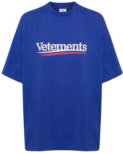 Vetements T-Shirts - Blue