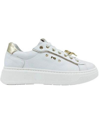 Nero Giardini Sneakers bianche in pelle 707 cile - Bianco