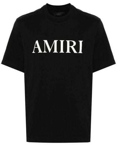 Amiri Schwarzes baumwoll-jersey-logo-t-shirt
