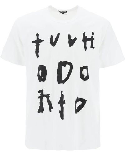 Comme des Garçons Artwork print t-shirt aus der homme plus kollektion - Weiß