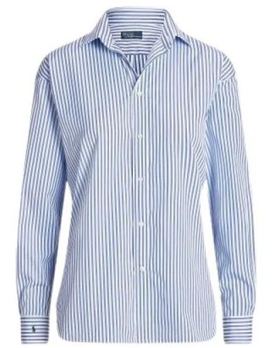 Ralph Lauren Gestreiftes weiß-blaues hemd