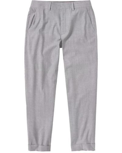 Closed Cropped Trousers - Grey