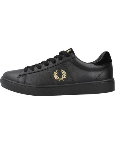 Fred Perry Tumbled leather sneakers - Schwarz