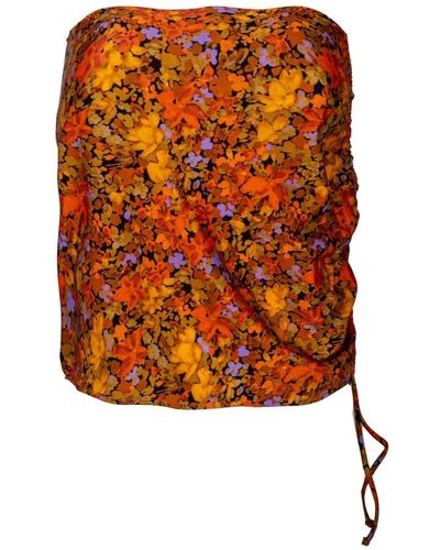 Erika Cavallini Semi Couture Faldas cortas y elegantes para mujeres - Naranja
