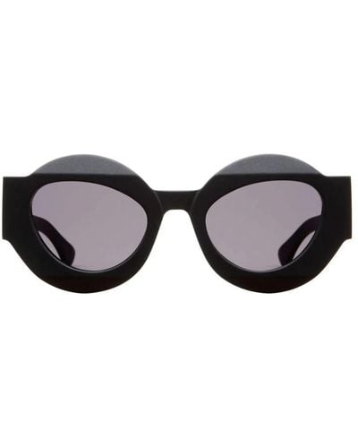 Kuboraum Designer oval sonnenbrille maske x22 - Schwarz