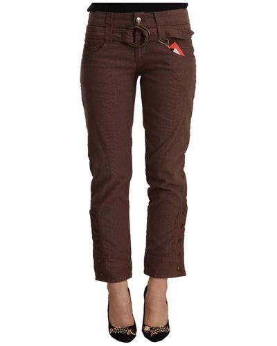 Just Cavalli Trousers > cropped trousers - Marron