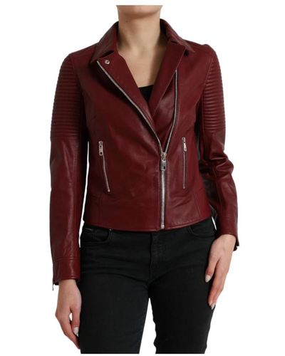 Dolce & Gabbana Leather jackets - Rot