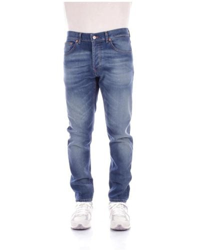Dondup Jeans denim con logo tasca posteriore - Blu