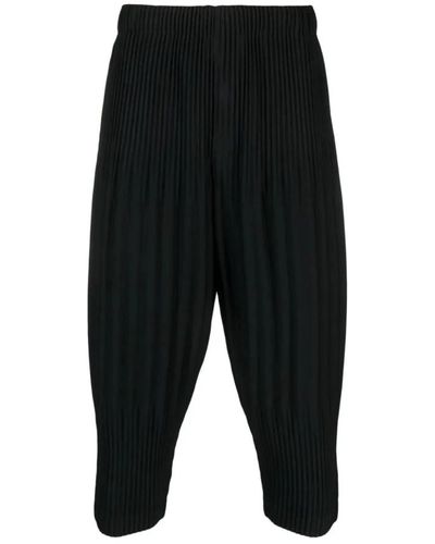 Issey Miyake Trousers > cropped trousers - Noir
