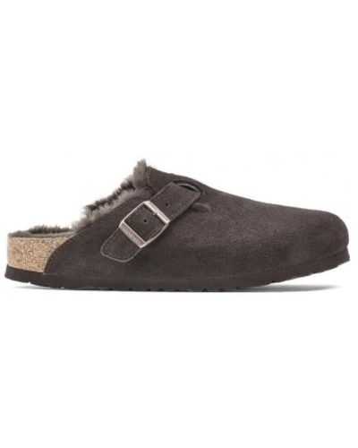 Birkenstock Boston wool borrego mocha scarpe - Marrone
