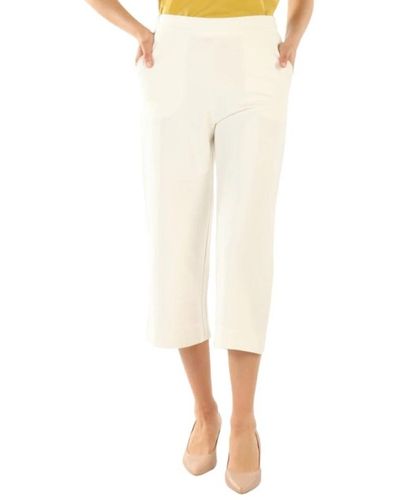 Alpha Studio Cropped Trousers - Weiß