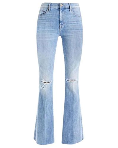 Mother Dreamer mid-rise hellblaue denim-jeans