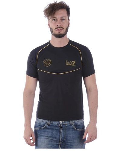EA7 Sweatshirt t-shirt kombination - Schwarz