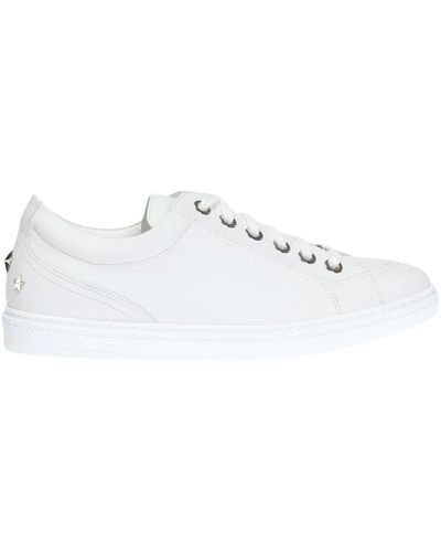 Jimmy Choo Sneakers in pelle italiana con dettaglio stella in metallo - Bianco