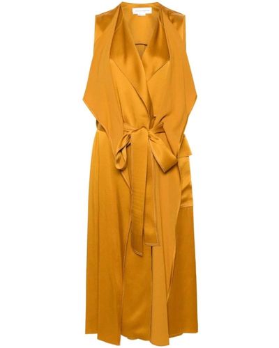 Victoria Beckham Wickelkleid mit krepp-effekt - Gelb