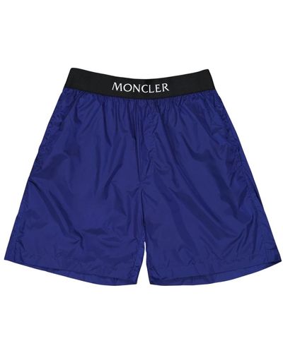 Moncler Logo badeshorts - Blau