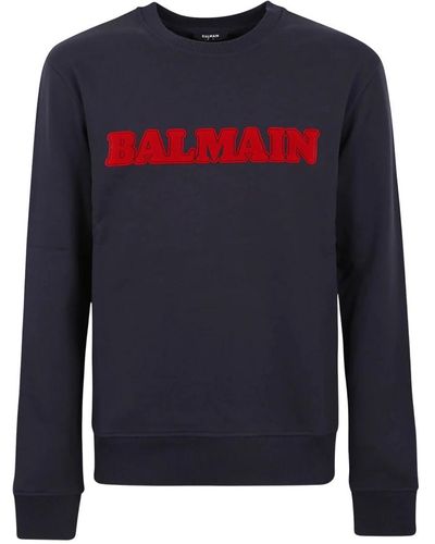 Balmain Retro Flock Sweatshirt - Blau
