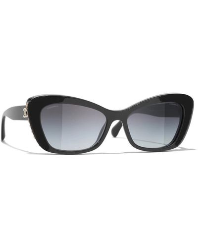 Chanel Iconici occhiali da sole con lenti uniformi - Nero