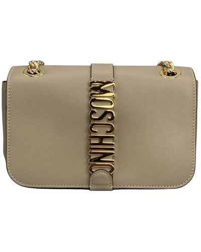 Moschino Borsa a tracolla in pelle - Neutro