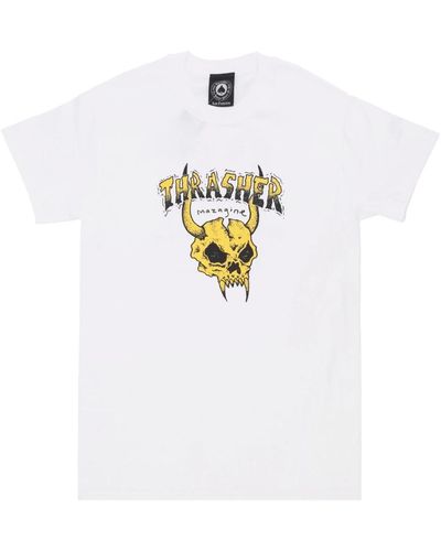 Thrasher Barbarian tee - streetwear kollektion - Weiß