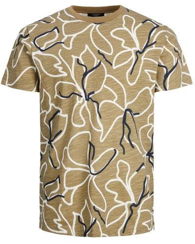Jack & Jones Blumenmuster sommer t-shirt - Mettallic