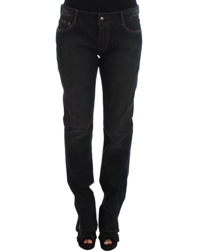 Ermanno Scervino Jeans deovio de algodón de lavado - Negro