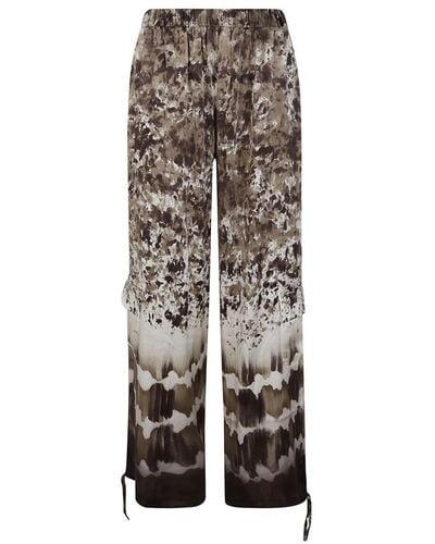Avant Toi Pantaloni larghi con coulisse in camouflage - Marrone