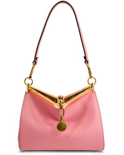 Etro Lederhandtasche mit pegaso-motiv - Pink