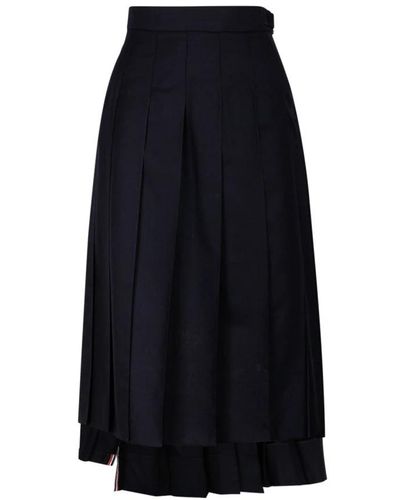 Thom Browne Midi Skirts - Blue