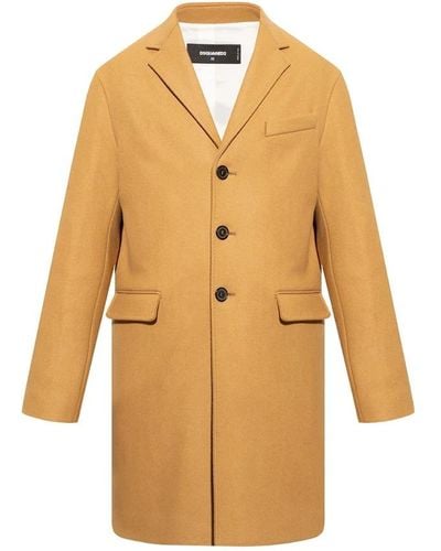 DSquared² Single-Breasted Coats - Yellow