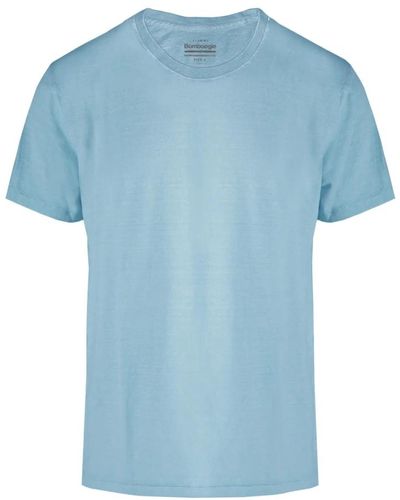 Bomboogie T-shirt girocollo con taschino - Blu