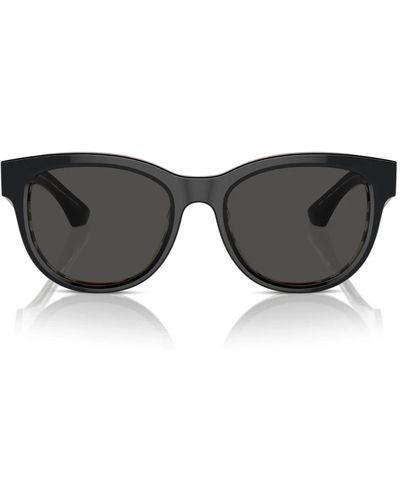 Burberry Phantos-stil sonnenbrille mit dunkelgrauen gläsern