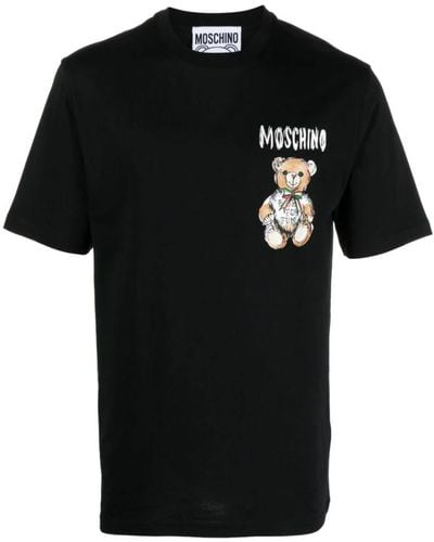 Moschino Schwarze teddy bear t-shirts und polos