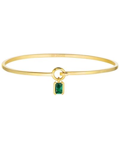 Sif Jakobs Jewellery Bracciale roccanova placcato in oro con pietre di zirconia verdi - Metallizzato