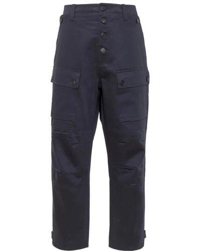 The Seafarer Pantaloni cropped vestibilità dritta taglio basso - Blu