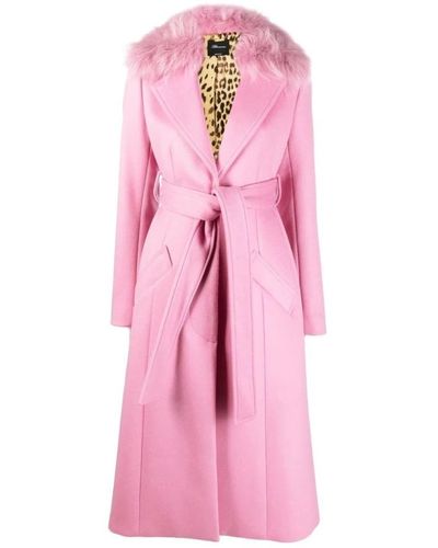 Blumarine Belted Coats - Pink