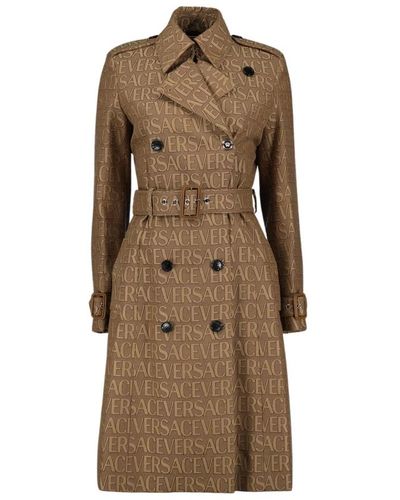 Versace Coats > trench coats - Marron