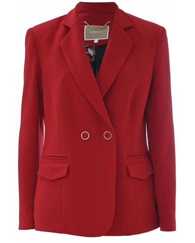 Kocca Elegante blazer de doble botonadura con botones - Rojo
