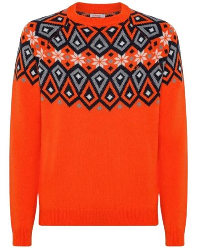 Sun 68 Knitwear > round-neck knitwear - Orange
