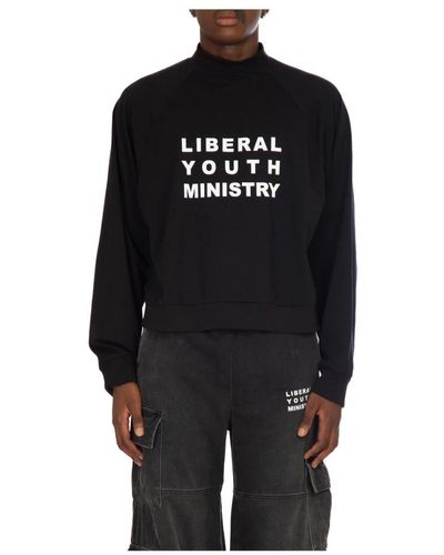 Liberal Youth Ministry Logo print turtleneck sweatshirt - Schwarz
